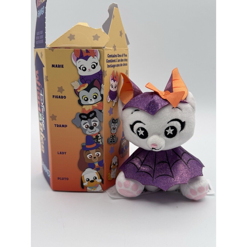 2026 Disney Halloween Shimmer Wishables Plush Aristocats Marie Spider Only New